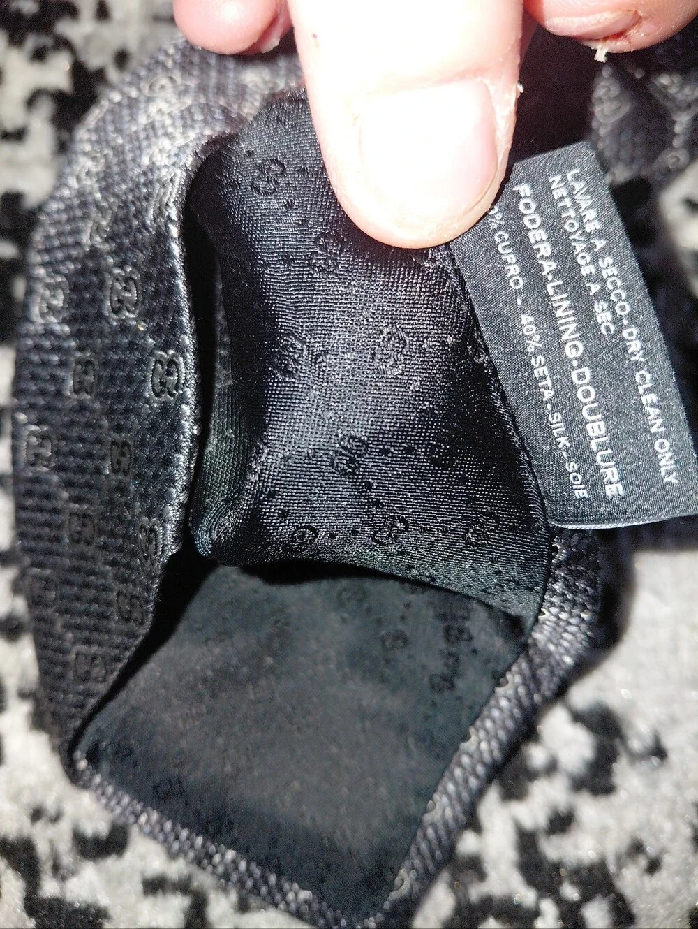 Authentic Gucci GG Monogram Silk Tie | Dark Grey / Charcoal Luxury Necktie CC